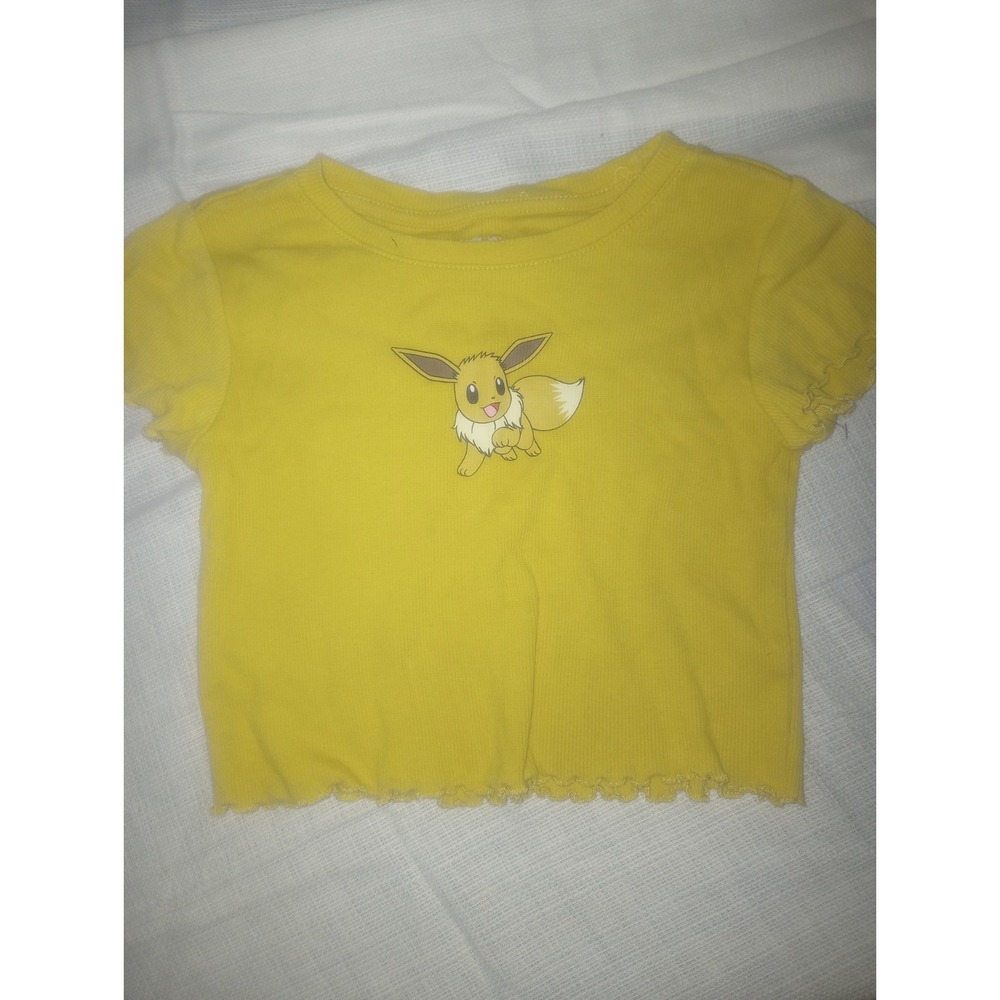 Nintendo Pokemon Youth Girls‎ Crop Eevee Yellow Small (6-6x) 2022